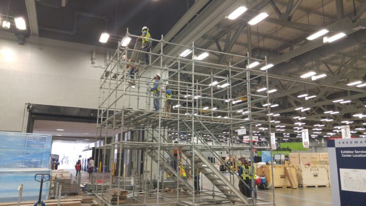 Scaffold for Tezzaron booth at SC15