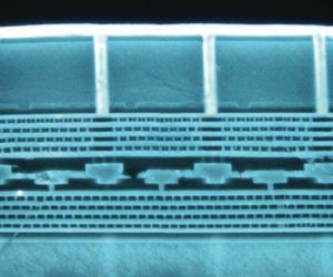 Micrograph: 2-layer sensor with TSVs