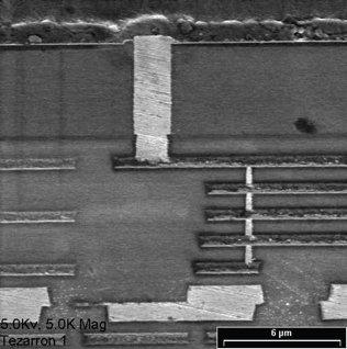 Five metal layers; one SuperContact